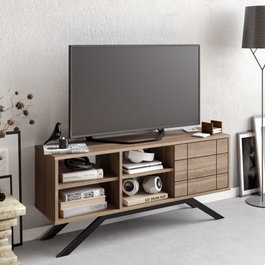 Hanah Home Soporte para TV Negro y Nogal
